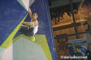 Javi Cano ganó la cuarta prueba Copa España Escalada en Bloque 2016 celebrada en el rocódromo Sharma Climbing de Barcelona.