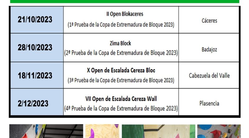 COPA DE EXTREMADURA DE ESCALADA EN BLOQUE 2023