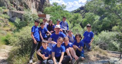 Entrenamiento del grupo de deteccion de talentos de escalada en Alcaudete de la Jara