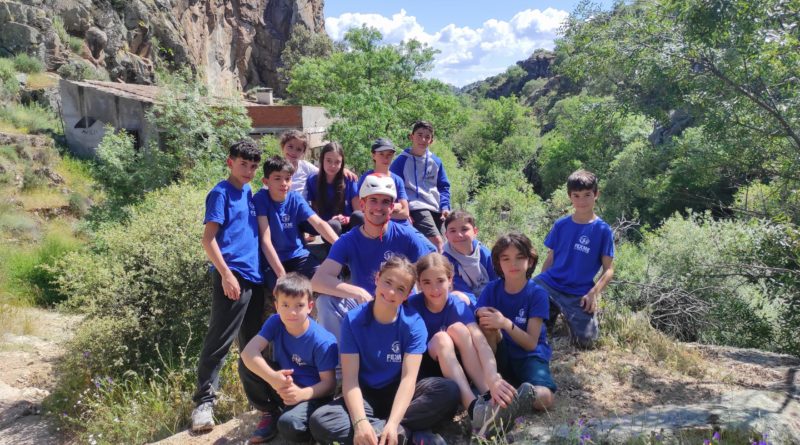 Entrenamiento del grupo de deteccion de talentos de escalada en Alcaudete de la Jara