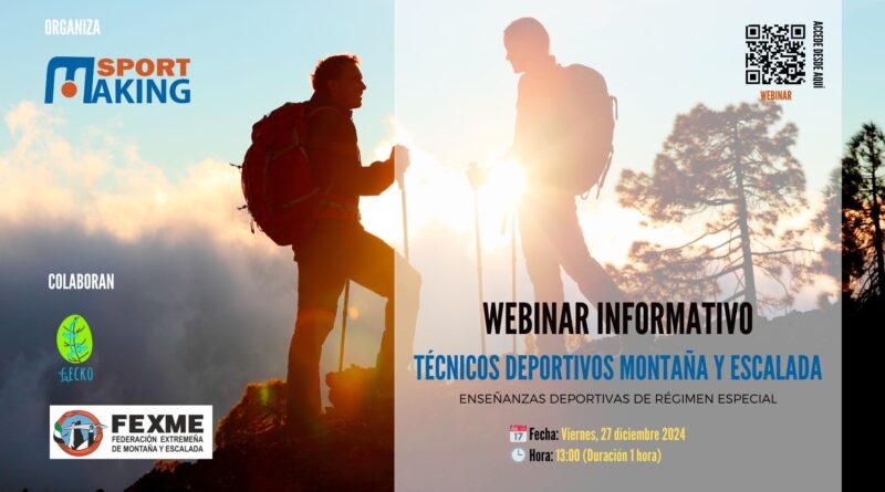 Webinar Informativa – Enseñanzas Deportivas en Montaña y Escalada