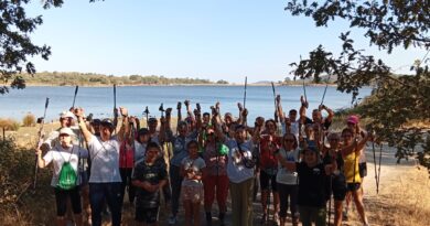 Éxito de participación en la jornada de marcha nórdica de Zarza de Montánchez como preparación para el Campeonato de Extremadura
