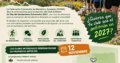 La FEXME abre la convocatoria para elegir el Club Anfitrión del Día del Senderismo Extremeño 2027 La FEXME abre la convocatoria para elegir el Club Anfitrión del Día del Senderismo Extremeño 2027